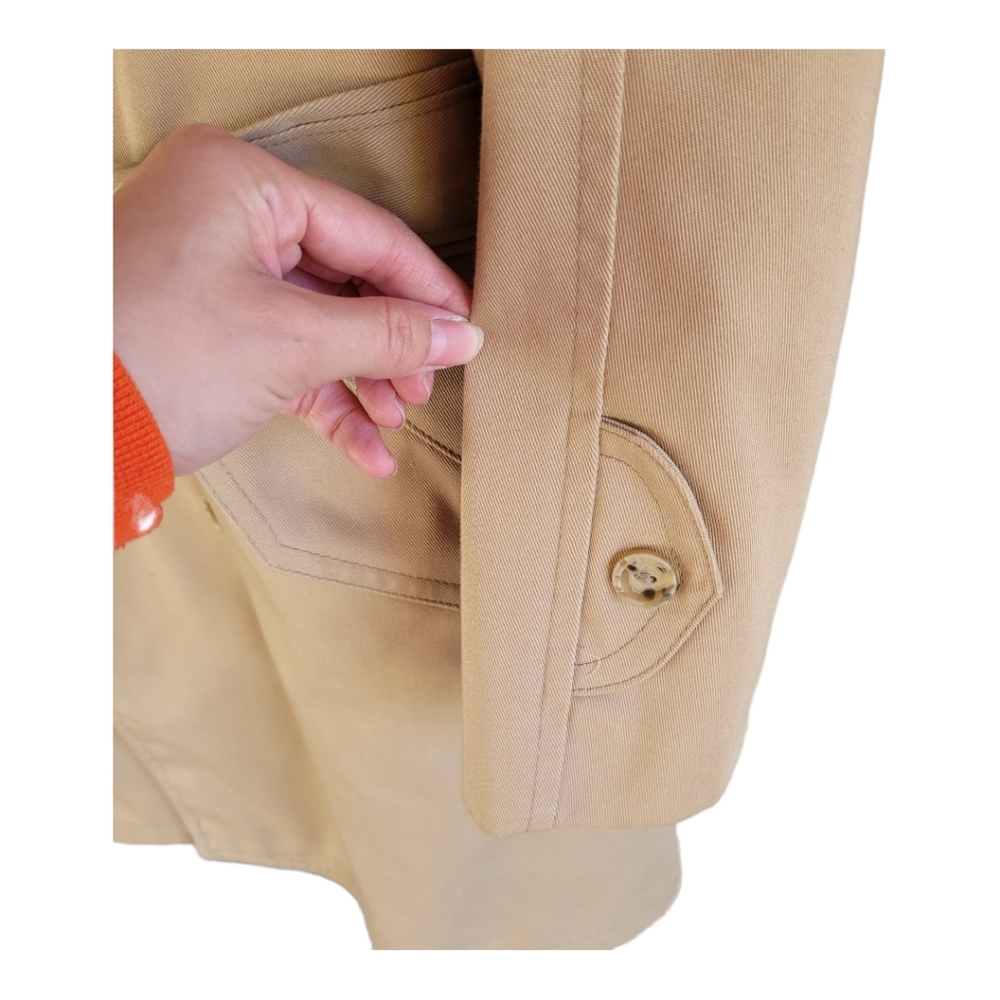 Mr. Chips vintage men's classic trench coat with Removable fur lining - Picture 3 of 14